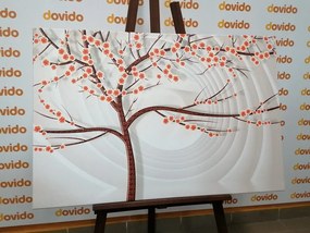 Quadro su tela – Albero moderno su sfondo astratto