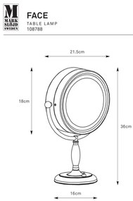 Markslöjd 108788 - Cosmetic specchio FACE 1xE14/25W/230V