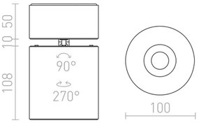 RED - Design Rendl - R12839 - Faretto LED CONDU LED/20W/230V bianco