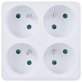Solight P108 - Presa multipla 4x 10A bianca