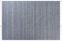 Tappeto in PET riciclato colore grigio con frange 160 x 230 cm interno esterno