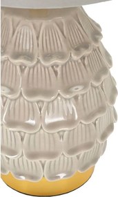 Lampada da tavolo beige in ceramica con paralume in tessuto (altezza totale 30,5 cm) Pigny – Mauro Ferretti