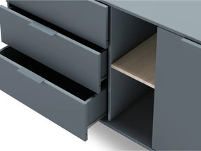 Cassettiera verde polveroso 165x80x40 cm Pisco – Marckeric