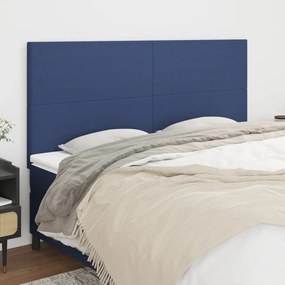 Testiera 4 Pz Blu 80x5x78/88 Cm İn Tessuto /
