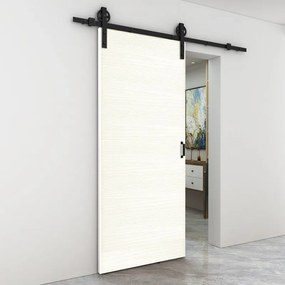 Porta scorrevole reversibile Kent in mdf bianco, L 93 x H 212 cm, con binario Rodeo
