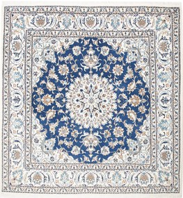 Nain Tappeto persiano 200 x 190 Blu (Iran) Annodato A Mano