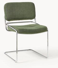 Sedia cantilever in velluto a coste Don