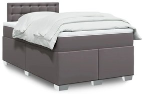 Giroletto A Molle Con Materasso Grigio 120x190 Cm İn Similpelle /