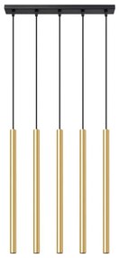 Sollux SL.1198 - Lampadario a sospensione con filo PASTELO 5xG9/8W/230V oro