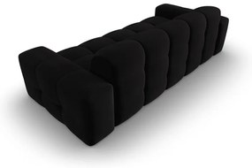 Divano in velluto nero 222 cm Kendal - Micadoni Home