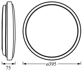 Osram - Plafoniera LED ORBIS LONDON LED/24W/230V Ø 39,5 cm bianca