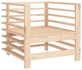 Set salotto da giardino 7 pz in legno massello di pino