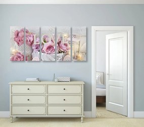 Quadri 5 pezzi – Decorazione romantica in stile vintage