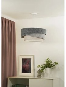 Duolla-Lampadario a sospensione con filo KOBO ECO REC. 1xE27/15W/230V diametro 45 cm verde/grigio/color crema