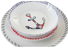 Set di Stoviglie DKD Home Decor Marino Porcellana (18 pcs)