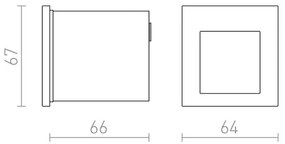 RED - R12013 - Lampada LED da esterno da incasso LED/3W/230V IP54 bianco