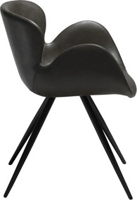 Sedia da pranzo grigia in imbottito con braccioli Gaia – DAN-FORM Denmark