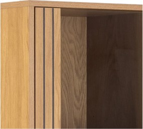 Vetrina in colore naturale con effetto rovere 80x180x40 cm Jaipur - Actona