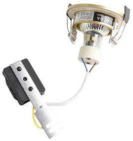 Set di 6 faretti da incasso moderni oro rotondi IP44 - Xena