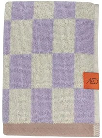 Asciugamano da bagno in cotone biologico giallo chiaro e viola 70x133 cm Retro - Mette Ditmer Denmark