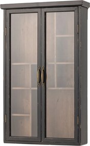 Vetrina nera in abete massiccio da appendere 50x80x14 cm Hazem – Bloomingville