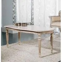 Tavolino shabby da salotto in legno intagliato con fregi - Mobili 2G