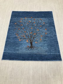 Loribaft Tappeto 190 x 150 Blu (Iran) Annodato A Mano