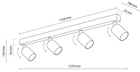 Faretto NEX 4xGU10/10W/230V beige