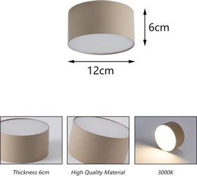 Brilagi - Plafoniera LED da bagno FORIS LED/14W/230V Ø 12 cm beige IP44