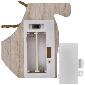 Decorazione natalizia a LED, 8 LED, alimentata da 2 batterie AAA — Angelo