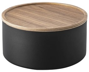 Scatola con coperchio nera in metallo ø 22x11 cm Rin – YAMAZAKI