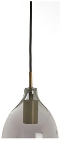 Lampadario con paralume in vetro grigio scuro-bronzo ø 35 cm Lukaro - Light &amp; Living