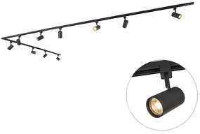 Sistema a binario intelligente nero monofase 10 luci incl. Wifi GU10 - Jeana