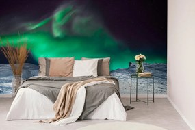 Carta da parati – Aurora boreale nel cielo