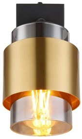 Globo 15560-1 - Faretto da parete MILLEY 1xE27/40W/230V nero/ottone