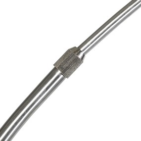 Lampada ad arco intelligente in acciaio con paralume in tessuto bianco incl. Wifi A60 - Arc Basic