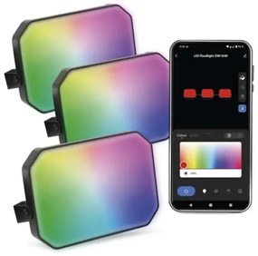 SET 3x LED RGBIC Proiettore da esterno dimmerabile LED/14W/230V 3000-6500K IP65 Wi-Fi Tuya