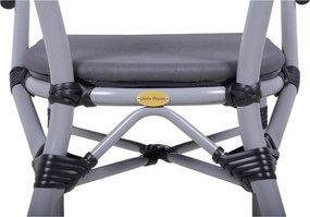 Sedia da esterno grigia in metallo Toskana – Garden Pleasure