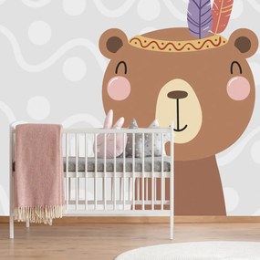 Carta da parati – Orsetto carino con piume