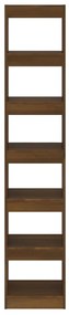 Libreria/divisorio rovere marrone 40x30x198 cm