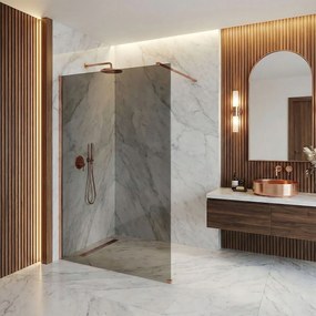 Parete doccia Rea Flexi Grey / Brush Copper 110