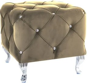 Pouf Hestia K in velluto beige - Blu28