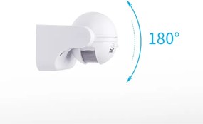 Aigostar - Sensore di movimento a infrarossi da esterno 230V IP44 bianco