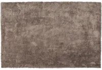 Tappeto Shaggy in cotone marrone chiaro in misto poliestere 140 x 200 cm soffice pelo denso