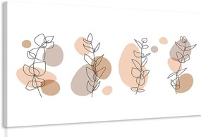 Stampa su tela – Natura morta minimalista di piantine