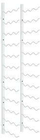 Portavini da parete per 36 bottiglie bianco in ferro