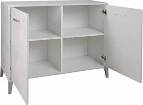 Madia in Legno 2 Ante 110x45 cm Drexa Cemento Spatolato