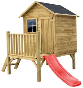MERIDA - casetta in legno per bambini con scivolo
