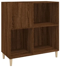 Mobile porta dischi rovere marrone 84,5x38x89 legno multistrato