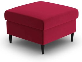 Poggiapiedi rosso con rivestimento in velluto Kyoto – Cosmopolitan Design